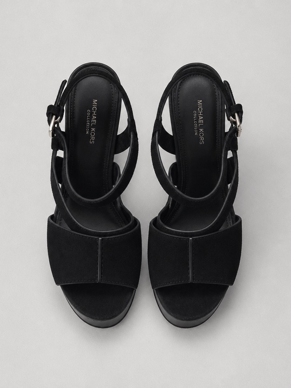 MICHAEL KORS COLLECTION/Black Suede Platform Sandals 💥EXCLUSIVE 💥